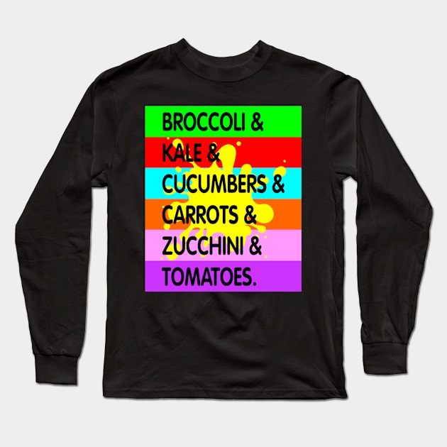 Veggie List Long Sleeve T-Shirt by batinsaja